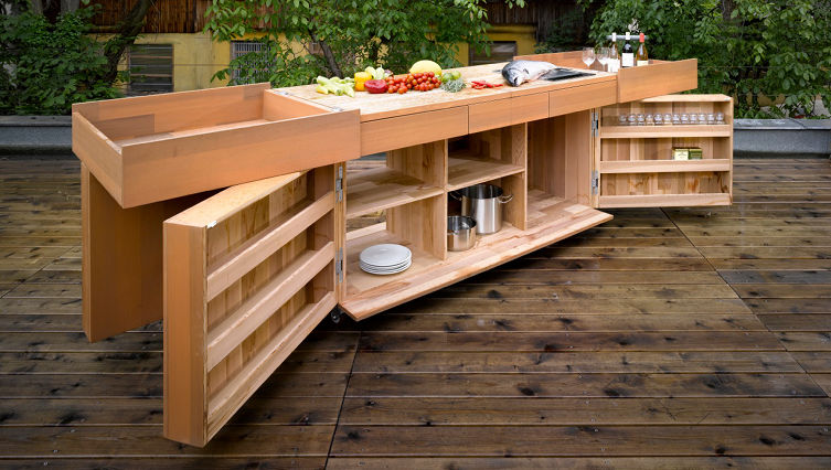 ARA ALFRESCO - mobilní venkovní dřevěná kuchyň